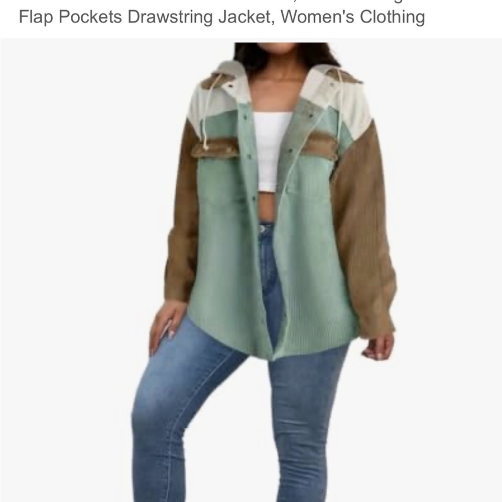 Amazon Women's Green and Brown Utility Jacket
